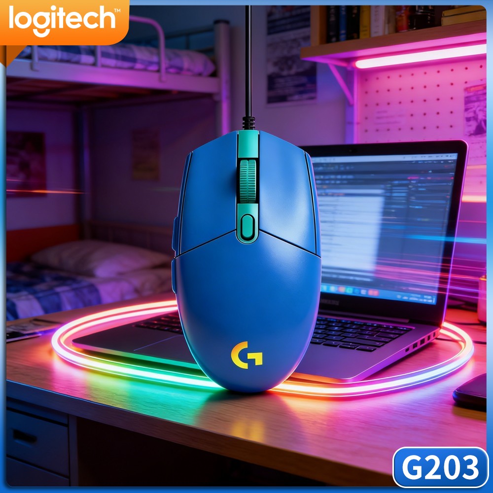 Logitech Mouse G203 - Mysz gamingowa Logitech G203 z przewodowym