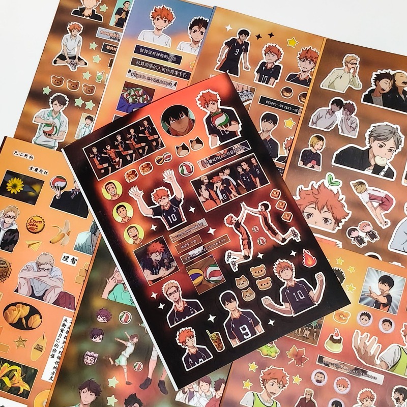 8 szt./zestaw Naklejki Haikyuu – Laptop Accessories Kit recenzja i cena
