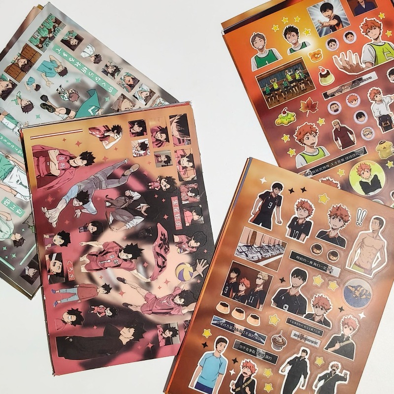 8 szt./zestaw Naklejki Haikyuu – Laptop Accessories Kit recenzja i cena