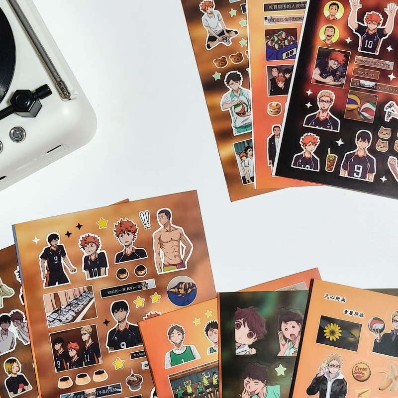 8 szt./zestaw Naklejki Haikyuu – Laptop Accessories Kit recenzja i cena